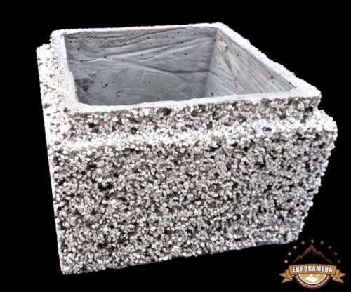 Декоративные бетонные блоки для столба забора, натуральный камень Мрамор шахматка, размер 300х300х200мм